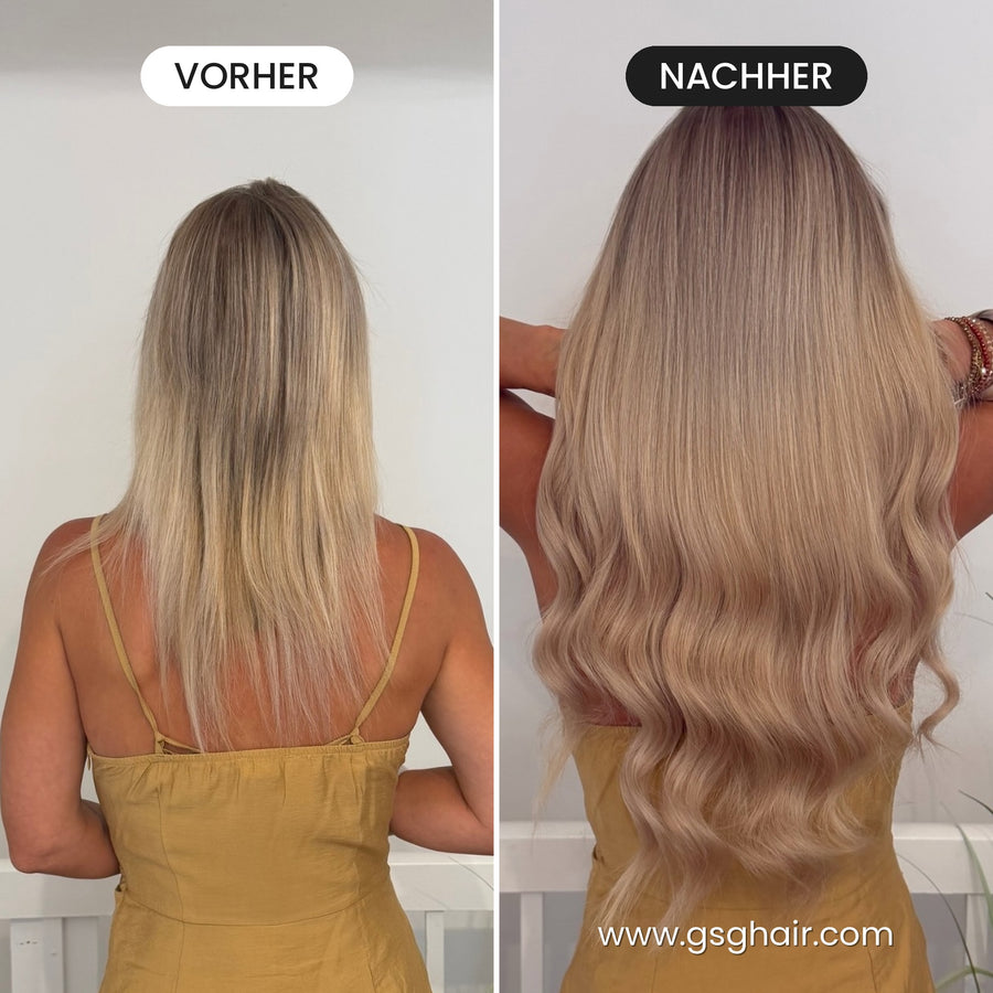 GSG Hair Before & After – Hair extensions with Seamless Double Weft and Lux Strands